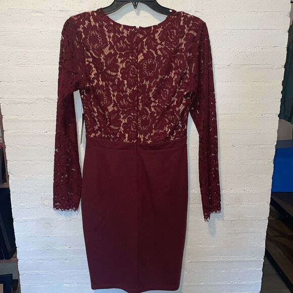 Bodycon Fairy Grunge Sexy Lulus Swoon’er Or Later Dress Long Sleeve M NWT - Picture 6 of 8